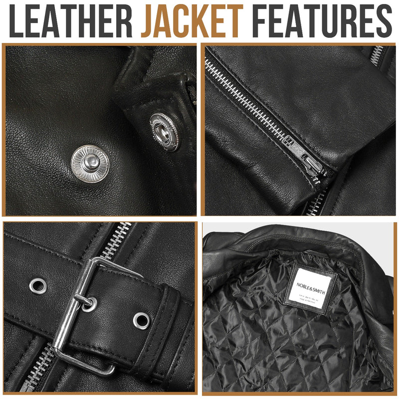 womens leather jacket features